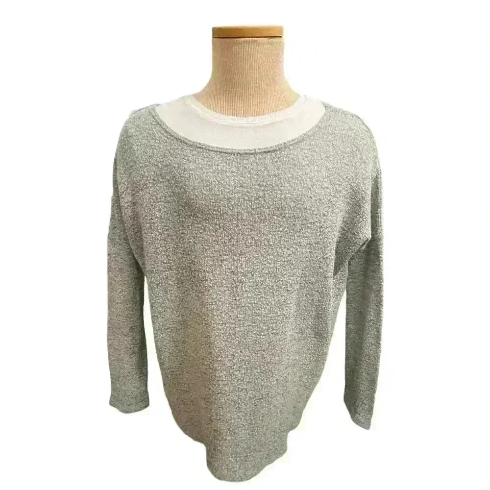 Piko 1988 Womens Pullover Sweater Gray Long Sleeve Large WT39